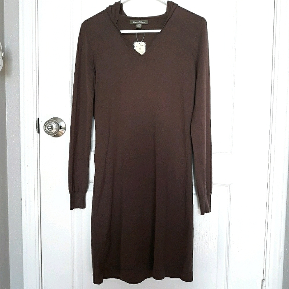 Tommy Bahama Brown Hooded Long Sleeve Top